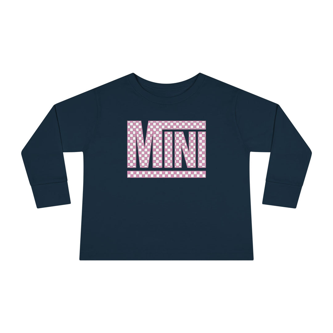 Pink Check Mini - Toddler Long Sleeve Tee