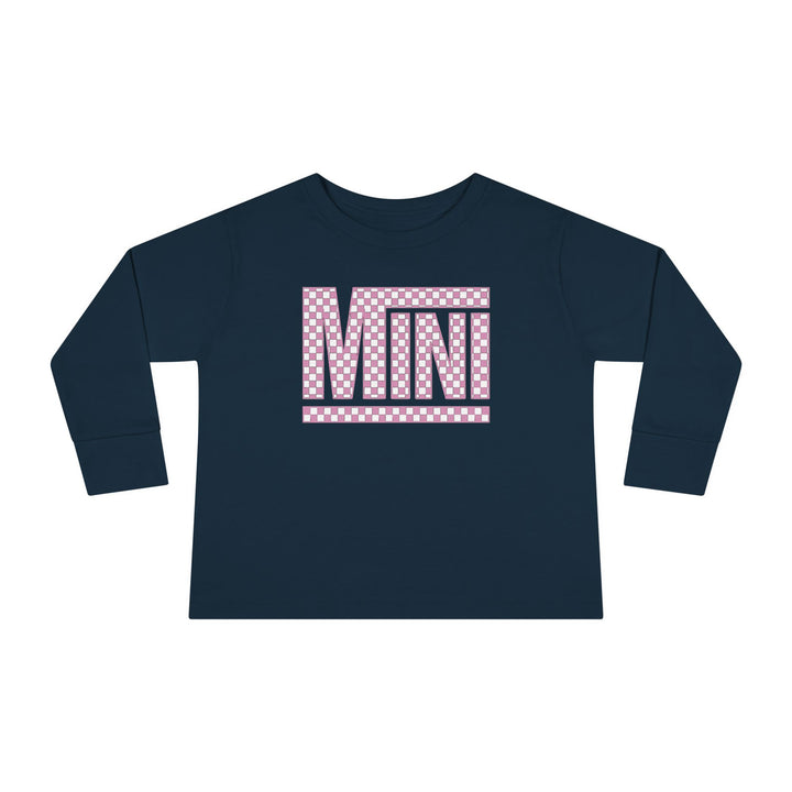 Pink Check Mini - Toddler Long Sleeve Tee