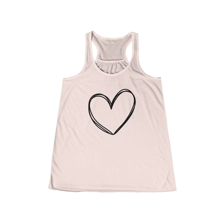 Heart - Women's Flowy Racerback Tank