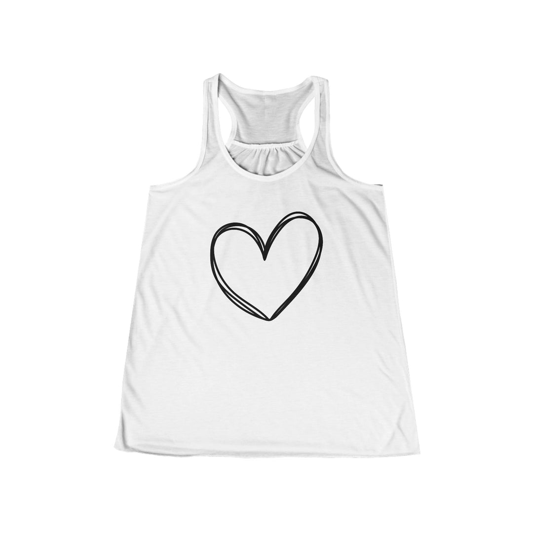 Heart - Women's Flowy Racerback Tank