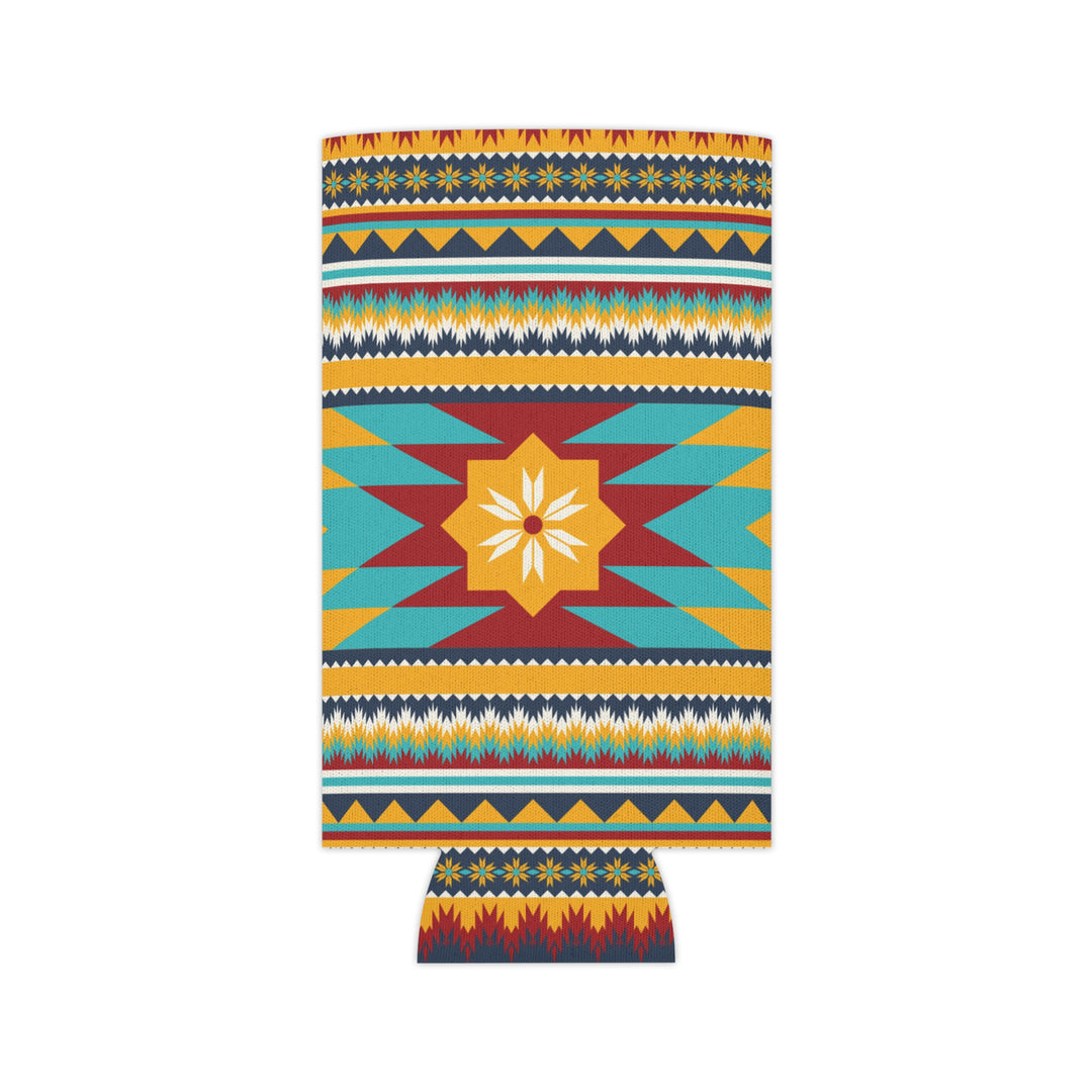 Gold Aztec Print - Can Cooler