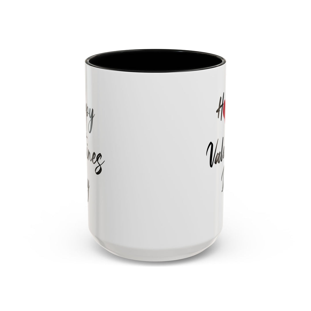 Happy Valentines Day - Accent Coffee Mug (11, 15oz)