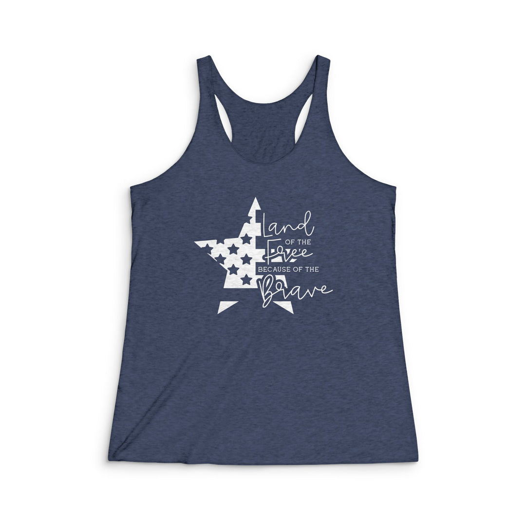 Land Of The Free - Women's Tri-Blend Racerback Tank