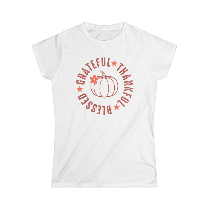 Grateful Thankful Blessed - Women's Softstyle Tee