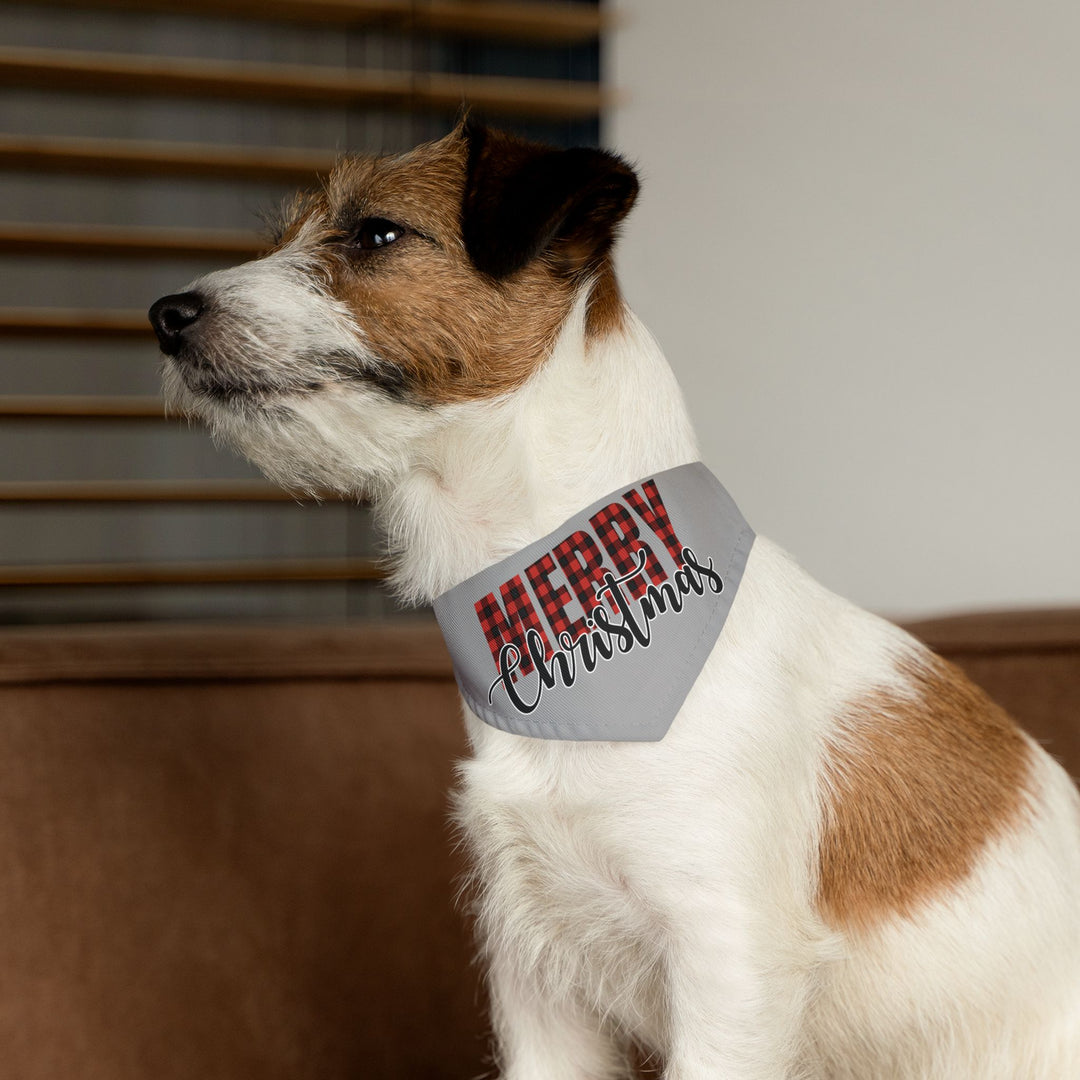 Red Buffalo Merry Christmas - Pet Bandana Collar