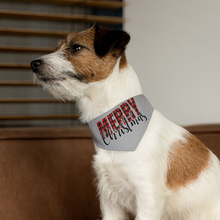 Red Buffalo Merry Christmas - Pet Bandana Collar