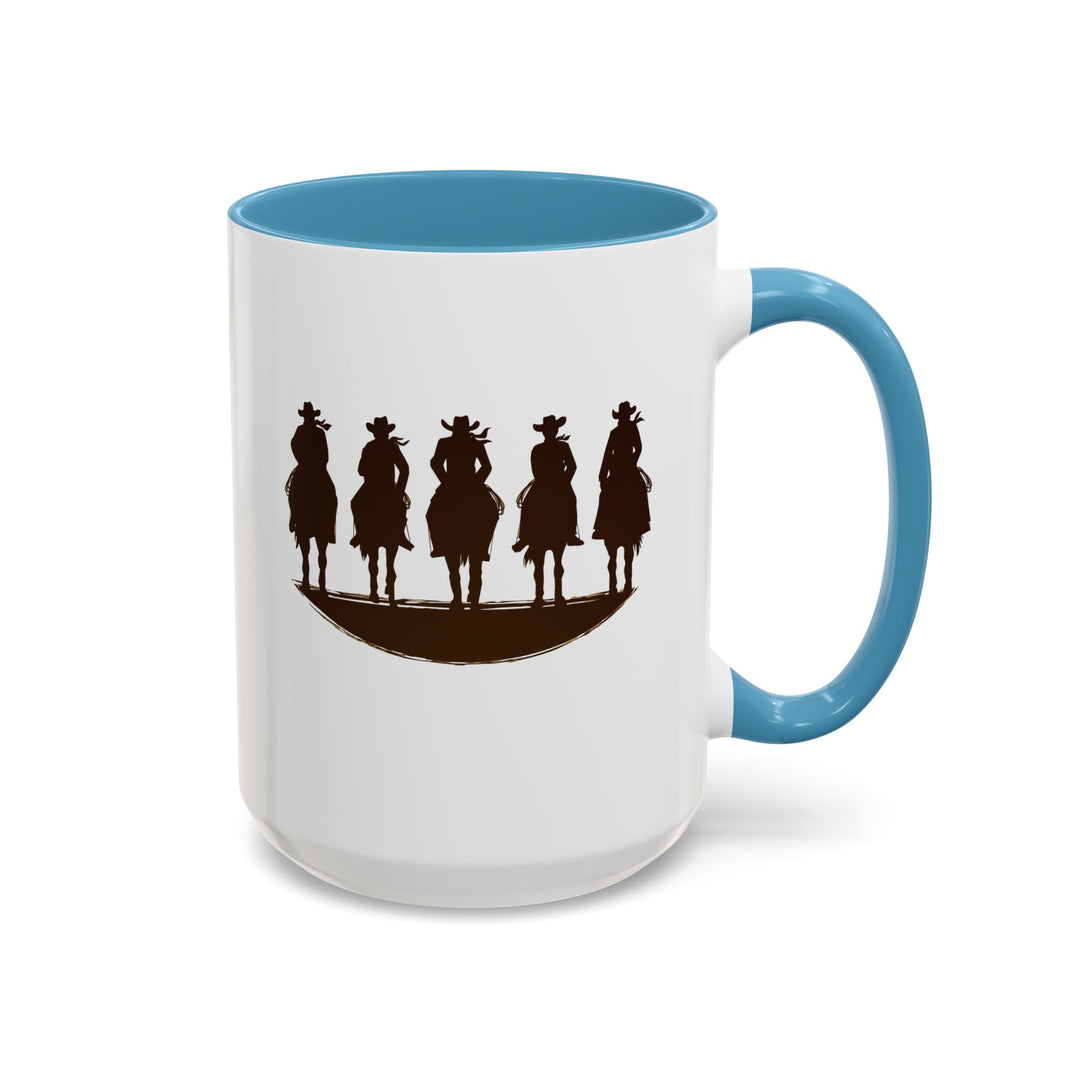 Cowboy Silhouette - Accent Coffee Mug (11, 15oz)