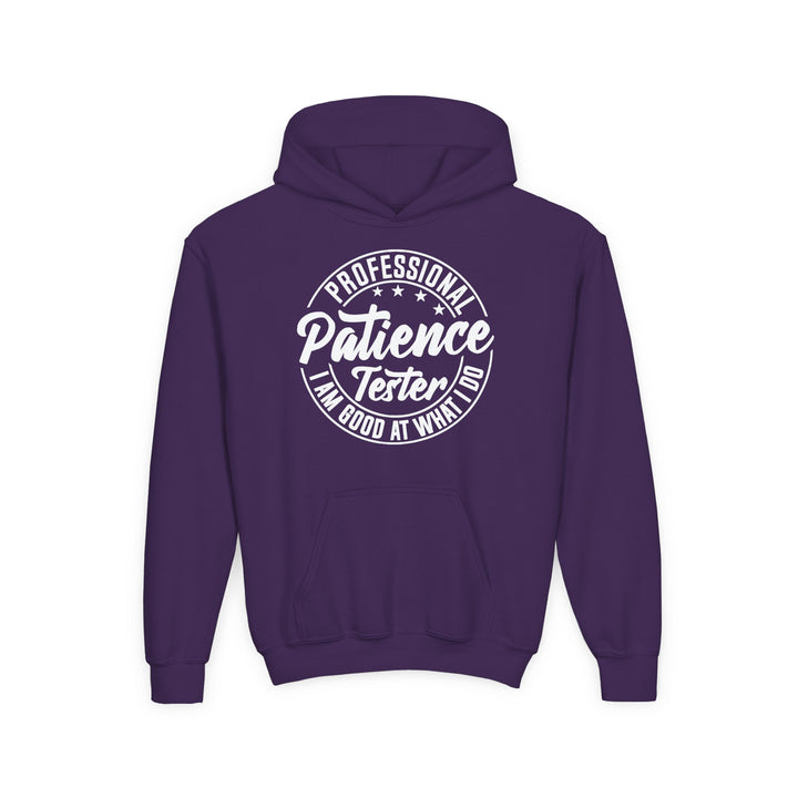 Professional Patience Tester - Youth Heavy Blend Hooded Sweatshirt