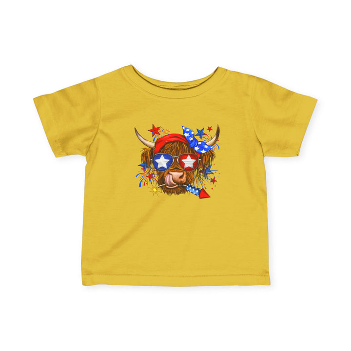 4th Of July Cow - Infant Fine Jersey Tee
