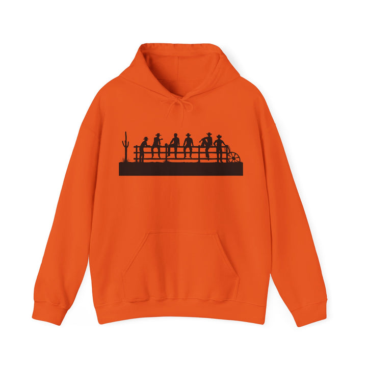 Cowboys On Fence Silhouette  - Unisex Heavy Blend™ Hooded Sweatshirt