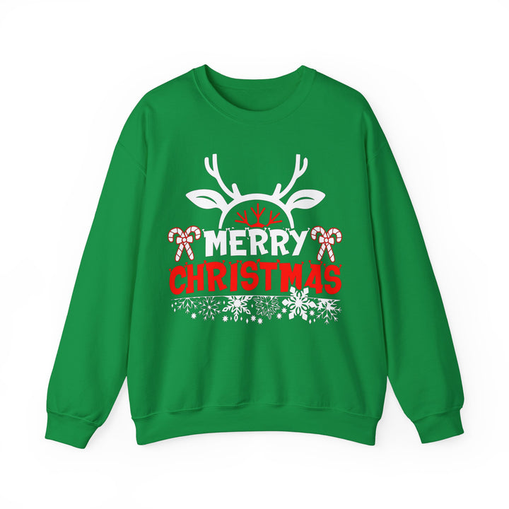 Merry Christmas Antlers - Unisex Heavy Blend™ Crewneck Sweatshirt