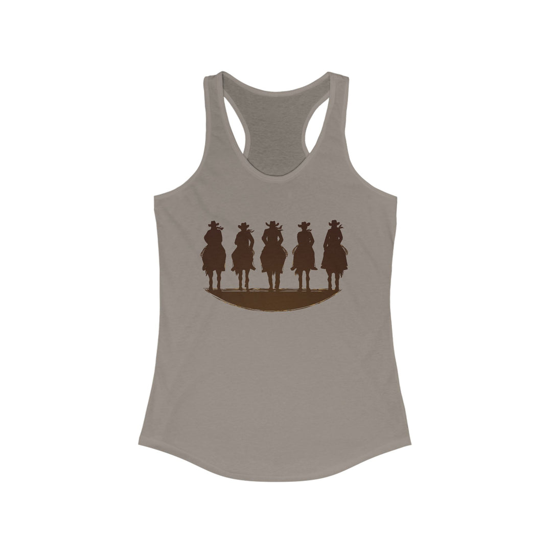 Cowboy Silhouette  - Women's Ideal Racerback Tank