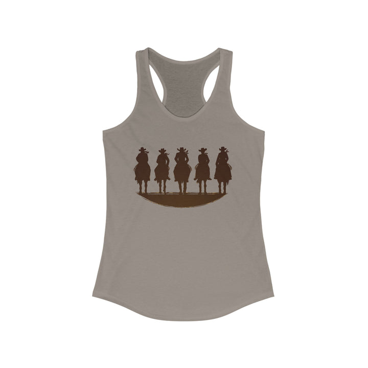 Cowboy Silhouette  - Women's Ideal Racerback Tank