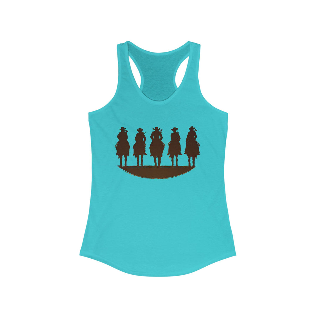 Cowboy Silhouette  - Women's Ideal Racerback Tank