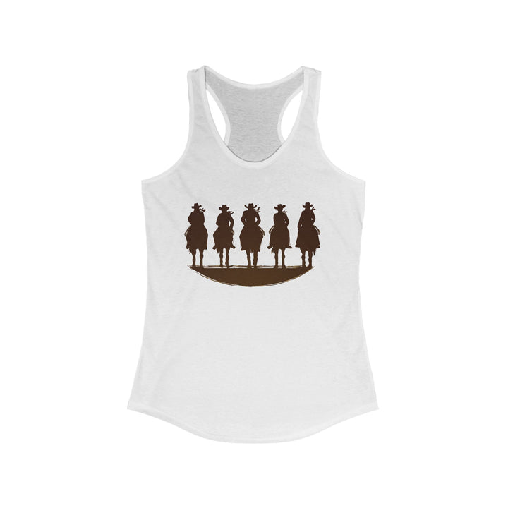 Cowboy Silhouette  - Women's Ideal Racerback Tank