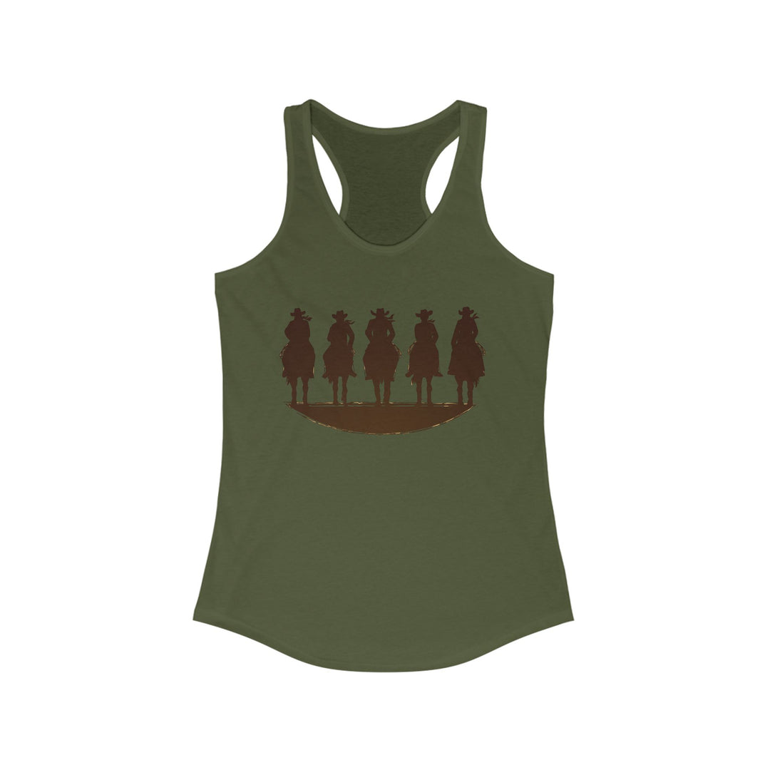Cowboy Silhouette  - Women's Ideal Racerback Tank