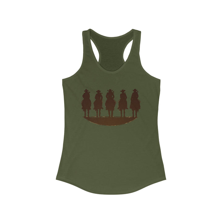 Cowboy Silhouette  - Women's Ideal Racerback Tank