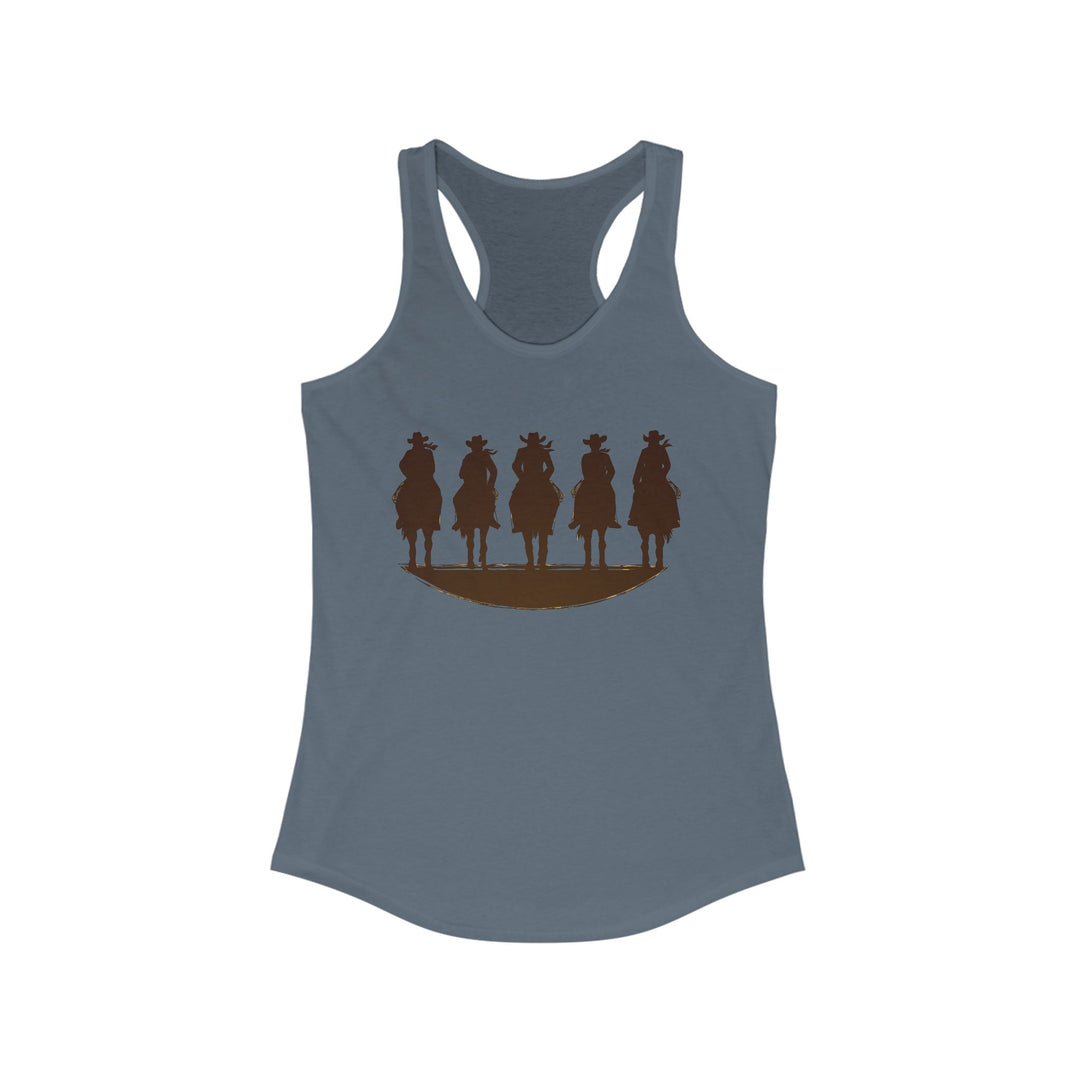 Cowboy Silhouette  - Women's Ideal Racerback Tank