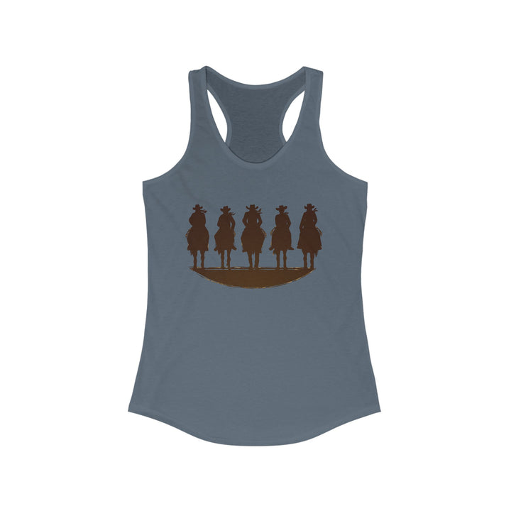 Cowboy Silhouette  - Women's Ideal Racerback Tank