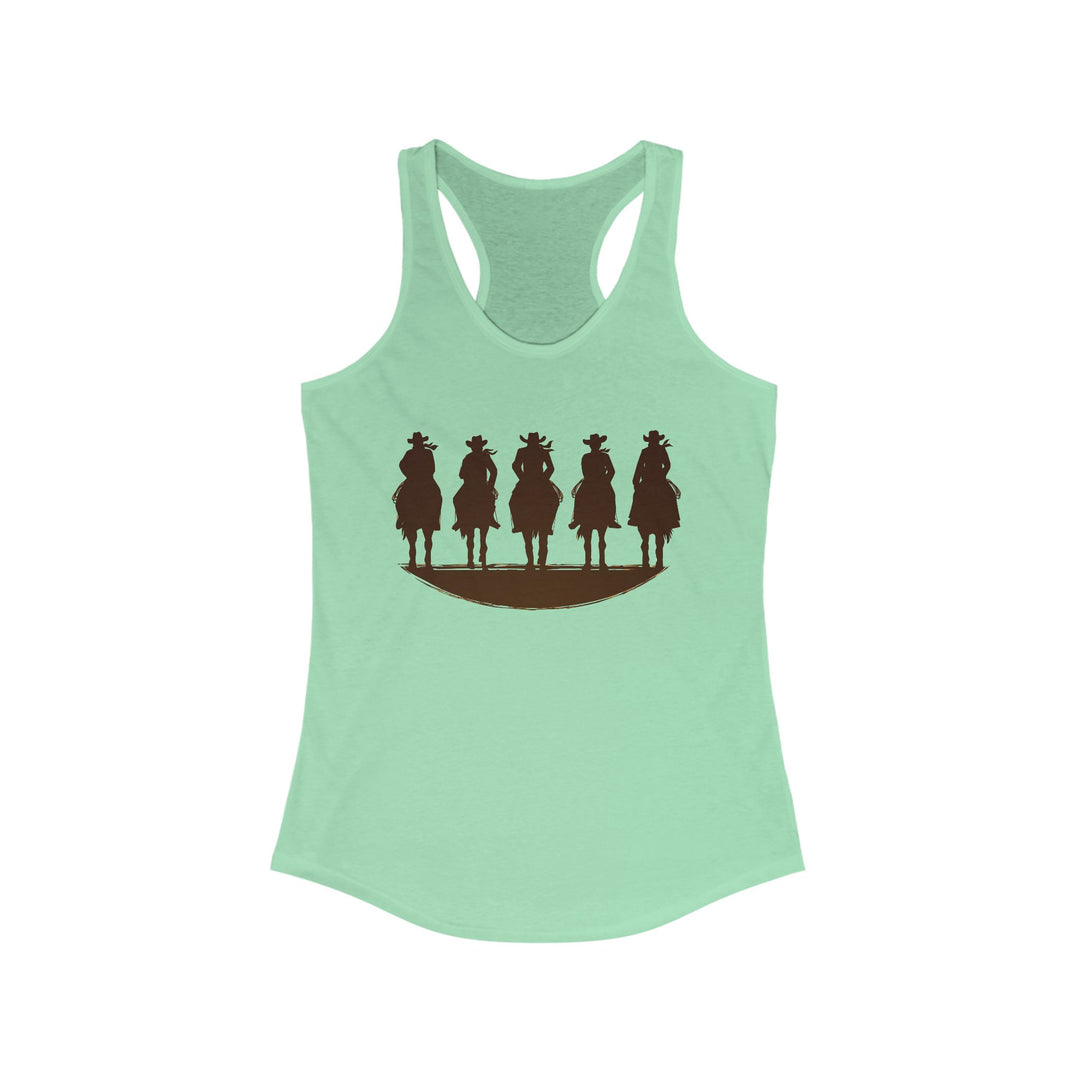 Cowboy Silhouette  - Women's Ideal Racerback Tank