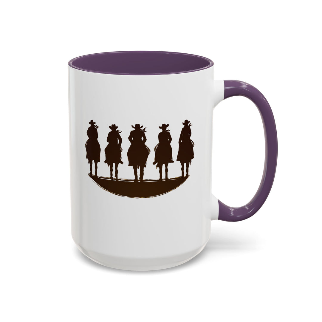 Cowboy Silhouette - Accent Coffee Mug (11, 15oz)