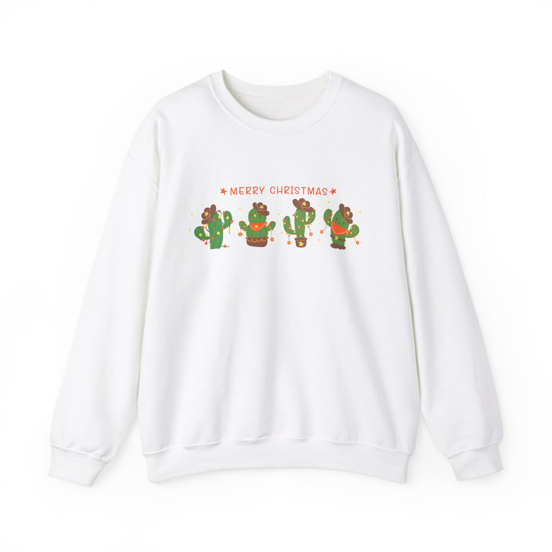 Merry Christmas Cactus - Unisex Heavy Blend™ Crewneck Sweatshirt