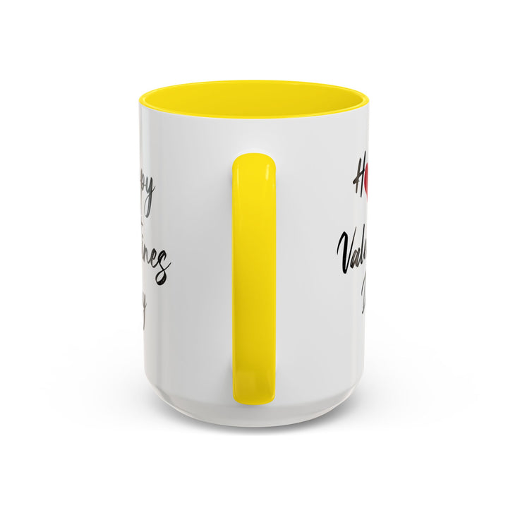 Happy Valentines Day - Accent Coffee Mug (11, 15oz)