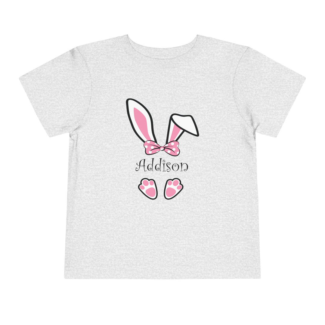 Personalized Girls Easter Bunny - Toddler Short Sleeve Tee