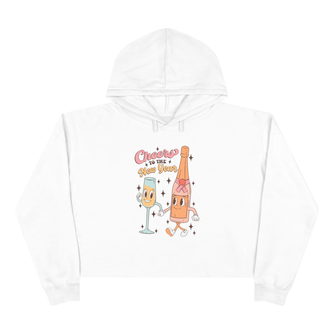 Cheers To The New Year - Crop Hoodie