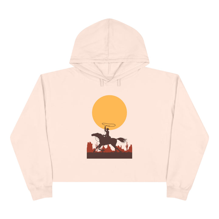 Roping The Moon - Crop Hoodie