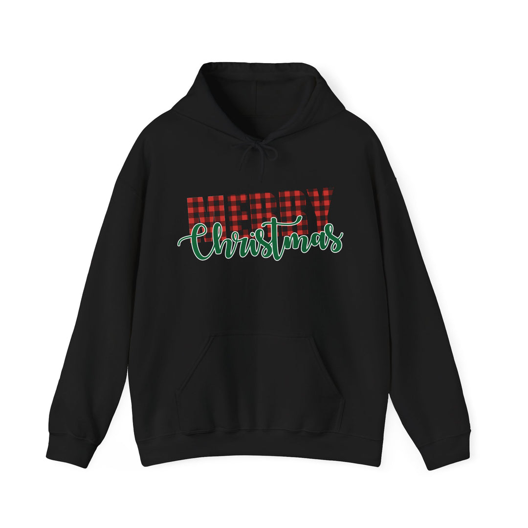 Merry Christmas Buffalo Plaid - Unisex Heavy Blend™ Hooded Sweatshirt