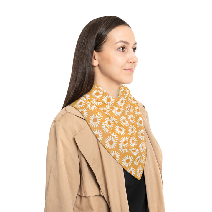 Yellow Sunflower Pattern - Poly Scarf