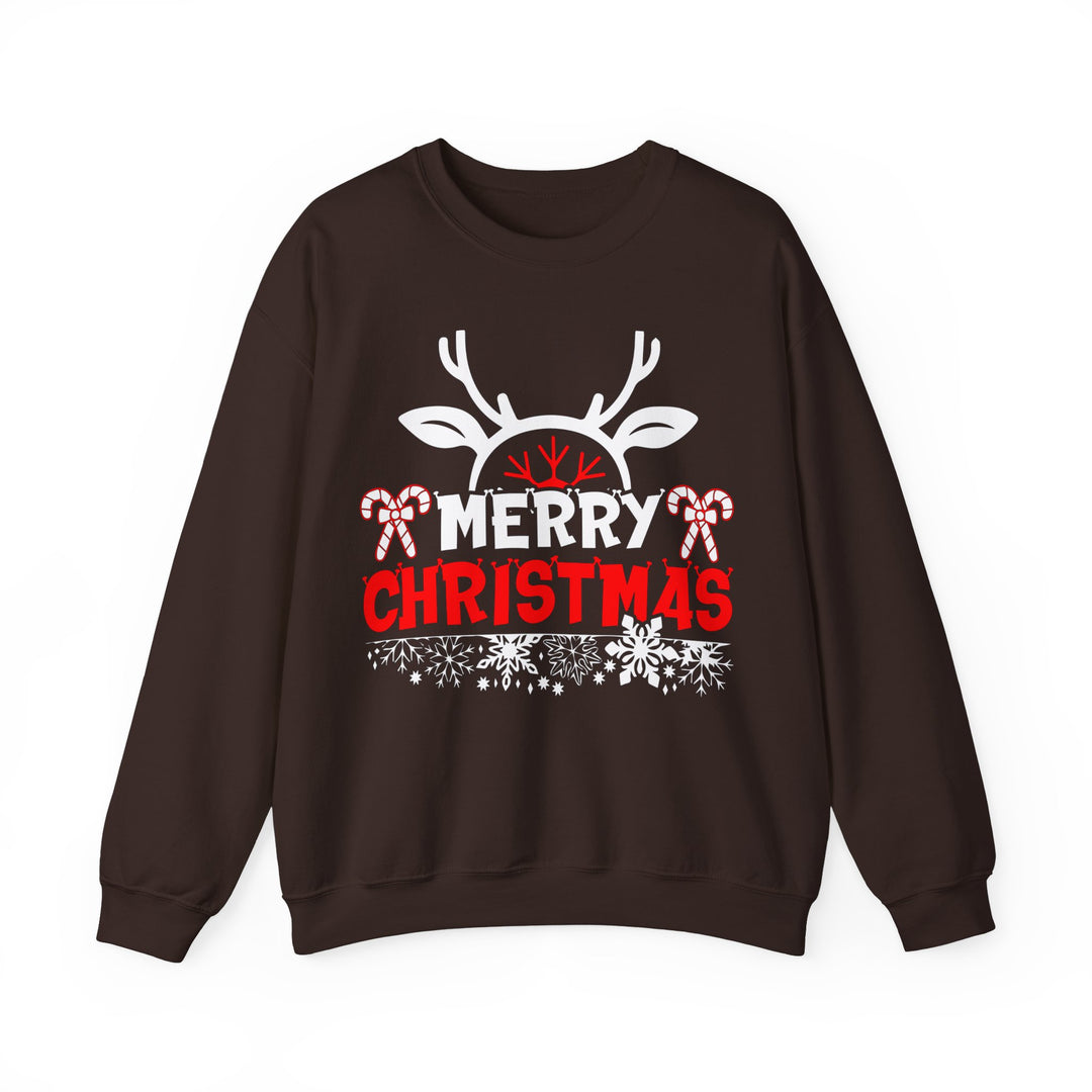 Merry Christmas Antlers - Unisex Heavy Blend™ Crewneck Sweatshirt