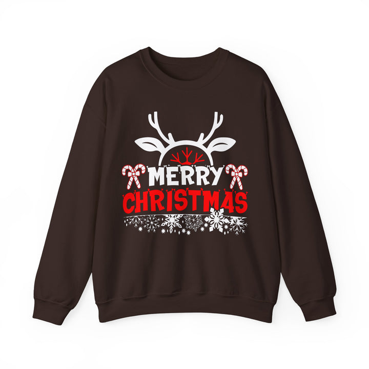 Merry Christmas Antlers - Unisex Heavy Blend™ Crewneck Sweatshirt