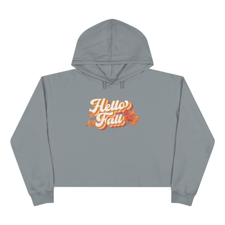 Retro Hello Fall - Crop Hoodie