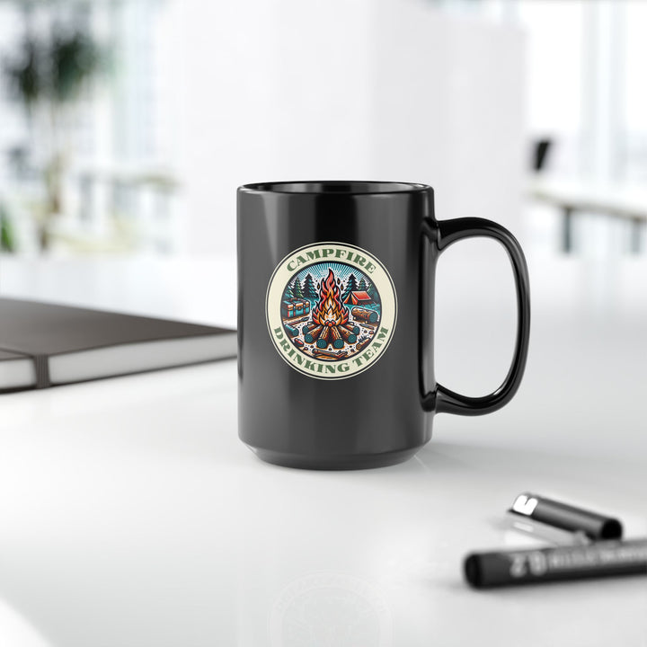 Campfire Drinking Team - Black Mug (11oz, 15oz)