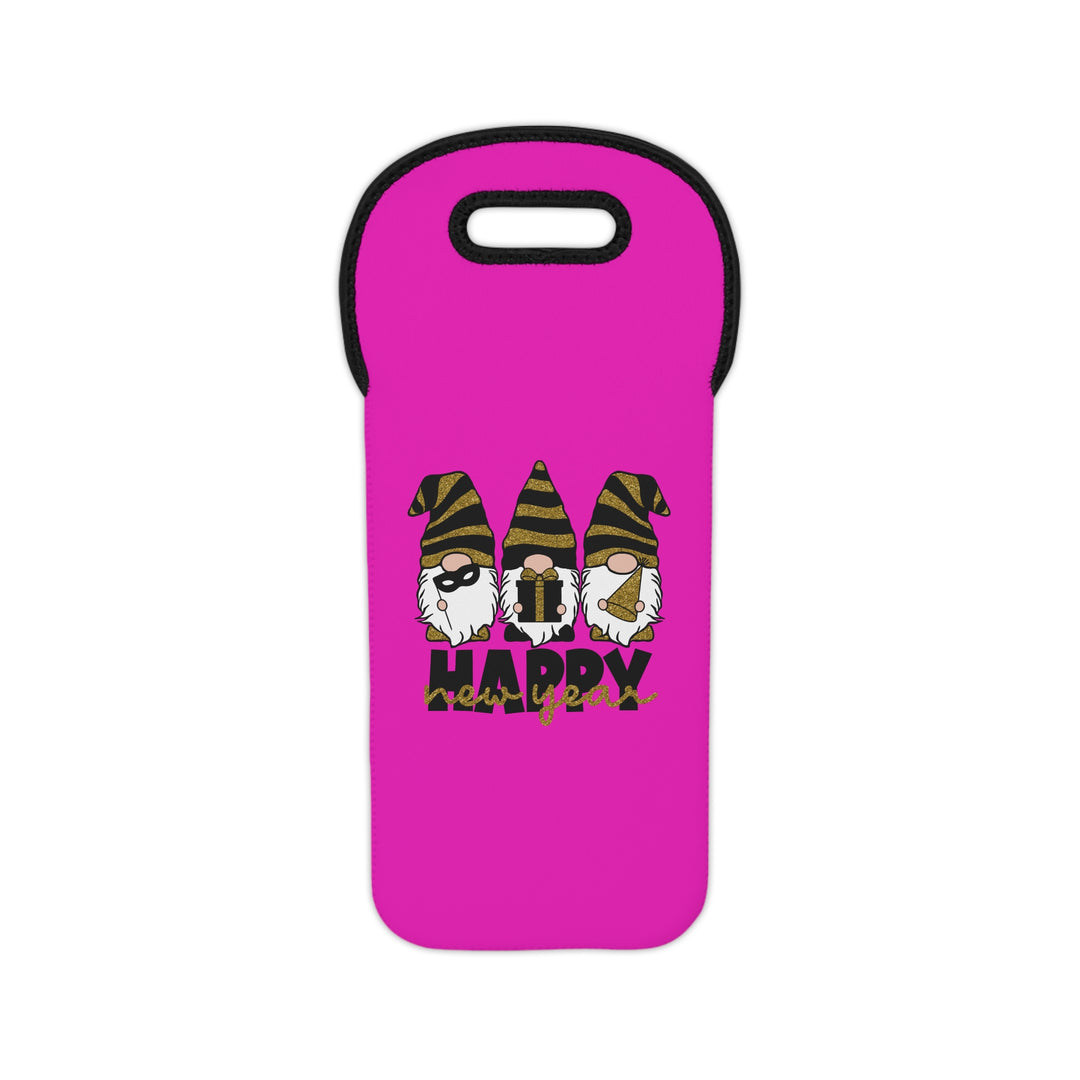 Happy New Year Gnomes - Wine Tote Bag