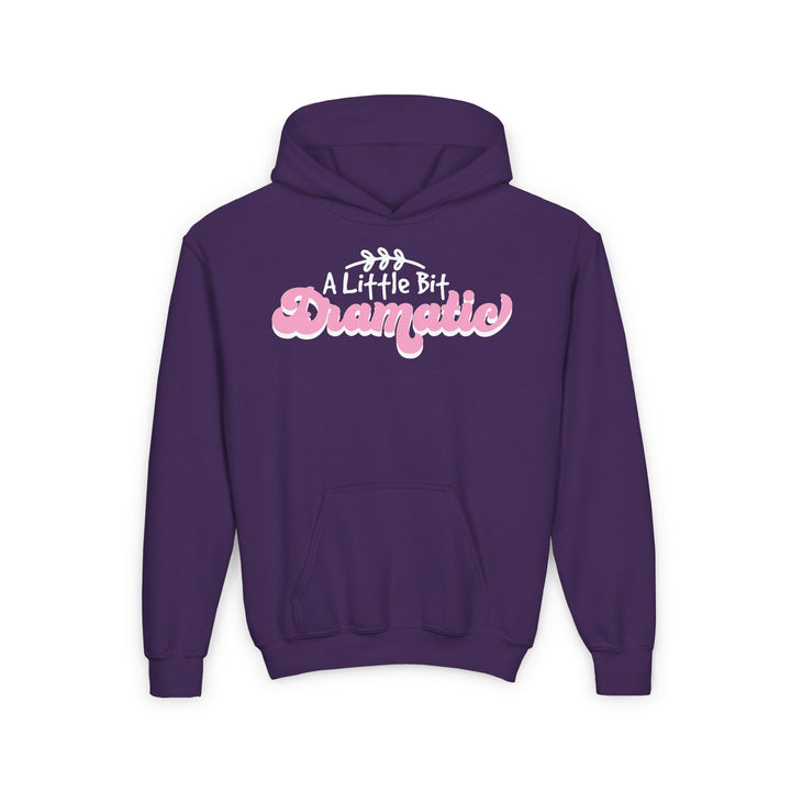 Little Bit Dramatic - Youth Heavy Blend Hooded Sweatshirt