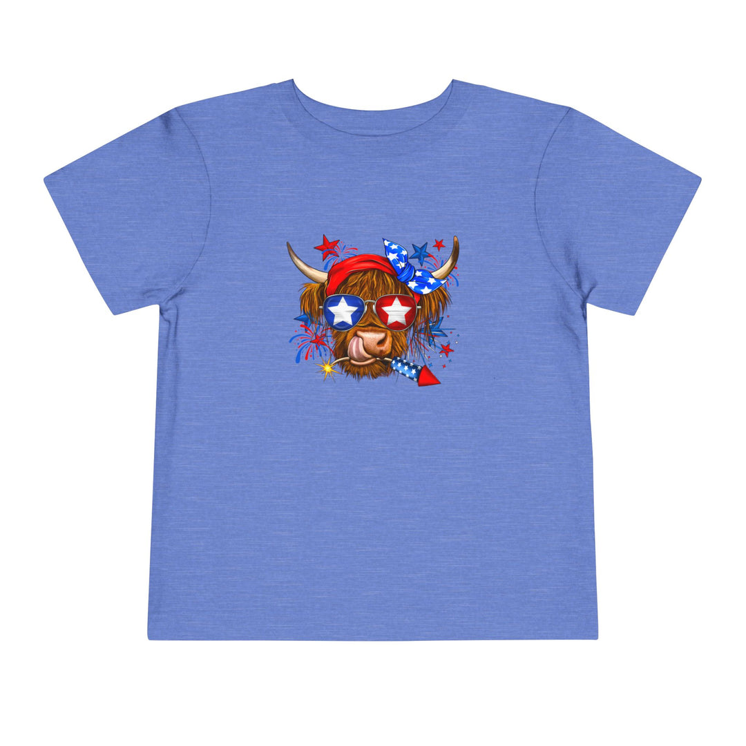 4th Of July Cow - Toddler Short Sleeve Tee