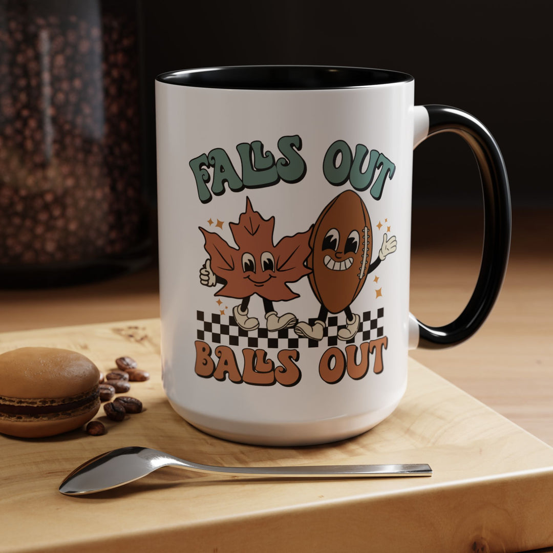 Falls Out Balls Out - Accent Coffee Mug (11, 15oz)