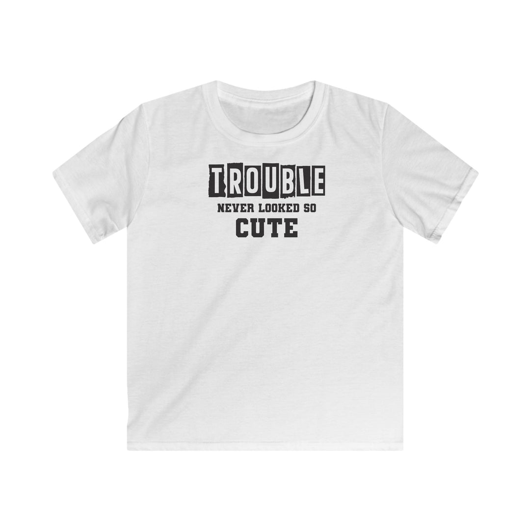 Trouble Never Looked So Cute - Kids Softstyle Tee