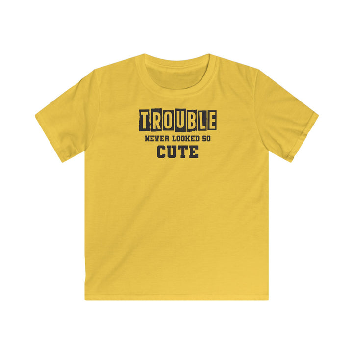 Trouble Never Looked So Cute - Kids Softstyle Tee