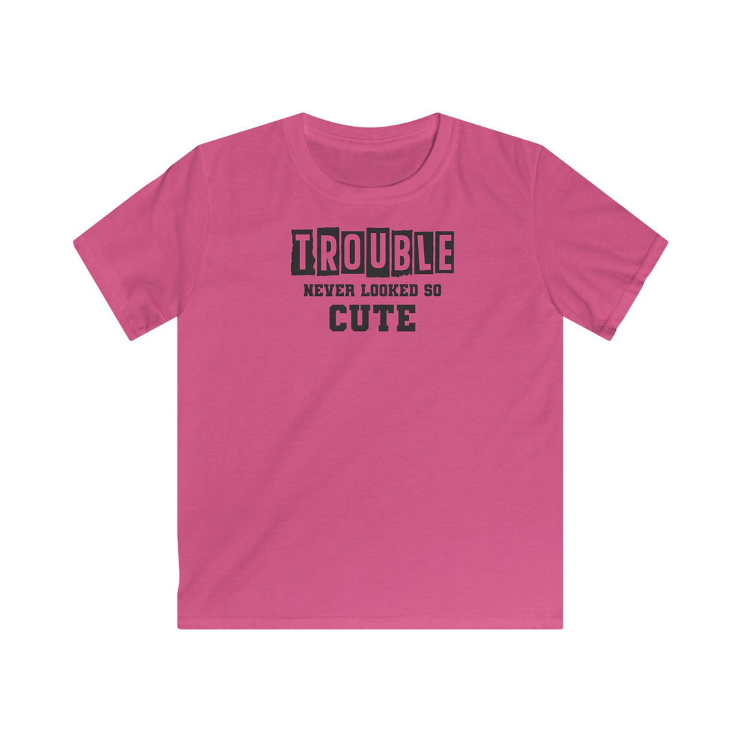 Trouble Never Looked So Cute - Kids Softstyle Tee