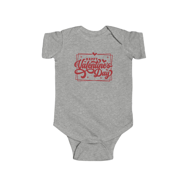 Happy Valentine's Day W/Hearts - Infant Fine Jersey Bodysuit