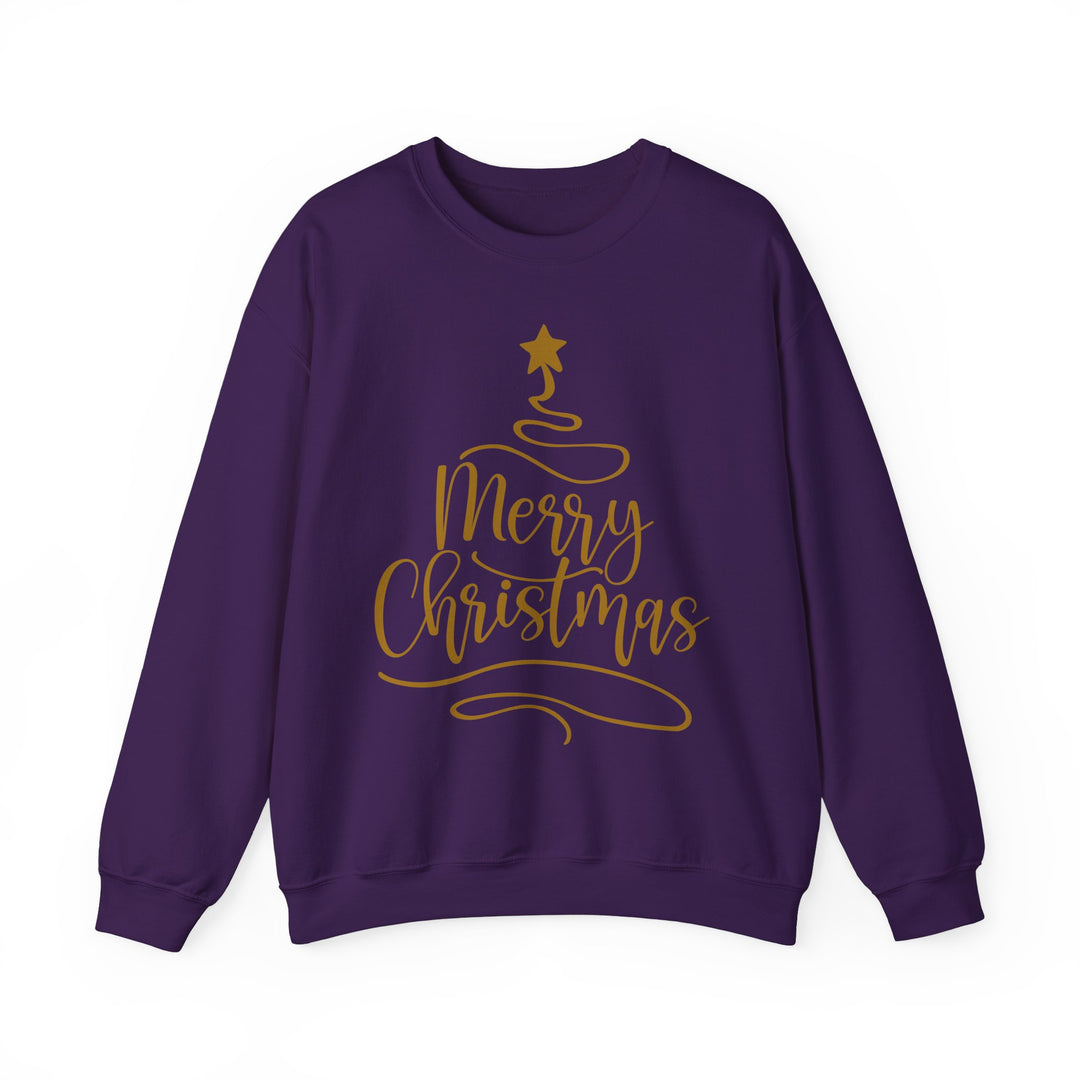Merry Christmas Gold Tree - Unisex Heavy Blend™ Crewneck Sweatshirt