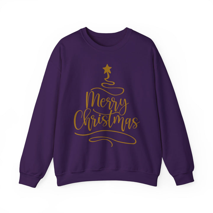 Merry Christmas Gold Tree - Unisex Heavy Blend™ Crewneck Sweatshirt