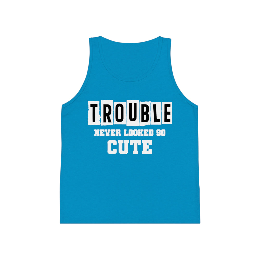 Trouble Never Looked So Cute - Kid's Jersey Tank Top