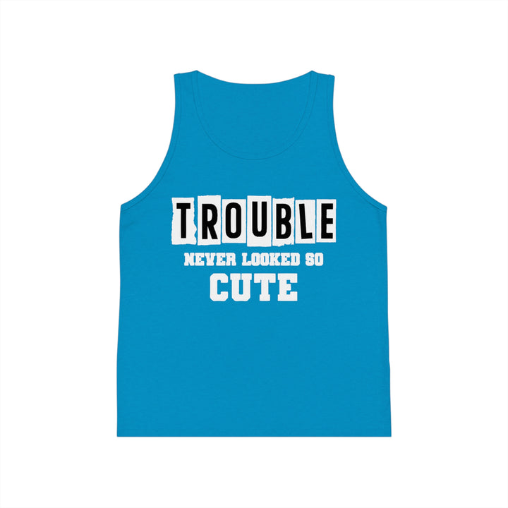 Trouble Never Looked So Cute - Kid's Jersey Tank Top
