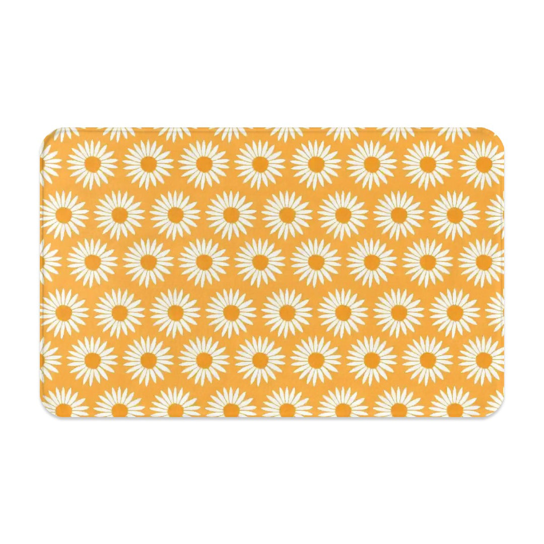 Yellow Sunflower Pattern - Pet Food Mat