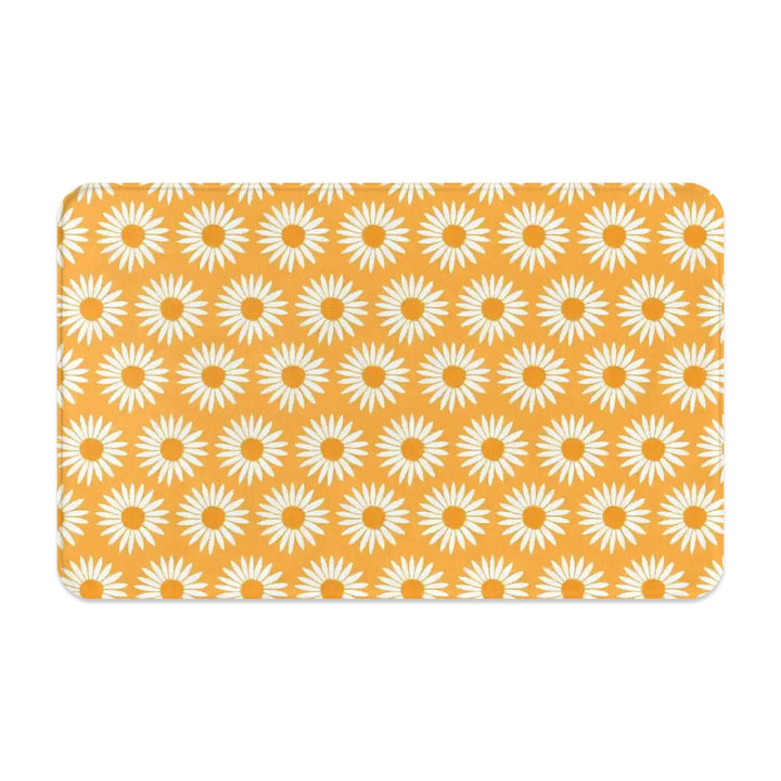 Yellow Sunflower Pattern - Pet Food Mat
